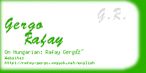 gergo rafay business card